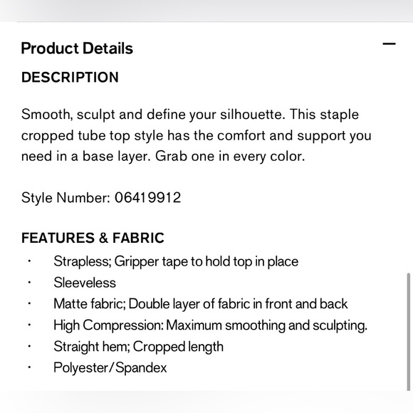 EXPRESS BODY CONTOUR HIGH COMPRESSION CROPPED TUBE TOP - Picture 6 of 11